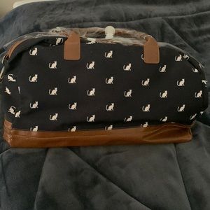 21” tan luggage bag with cats!